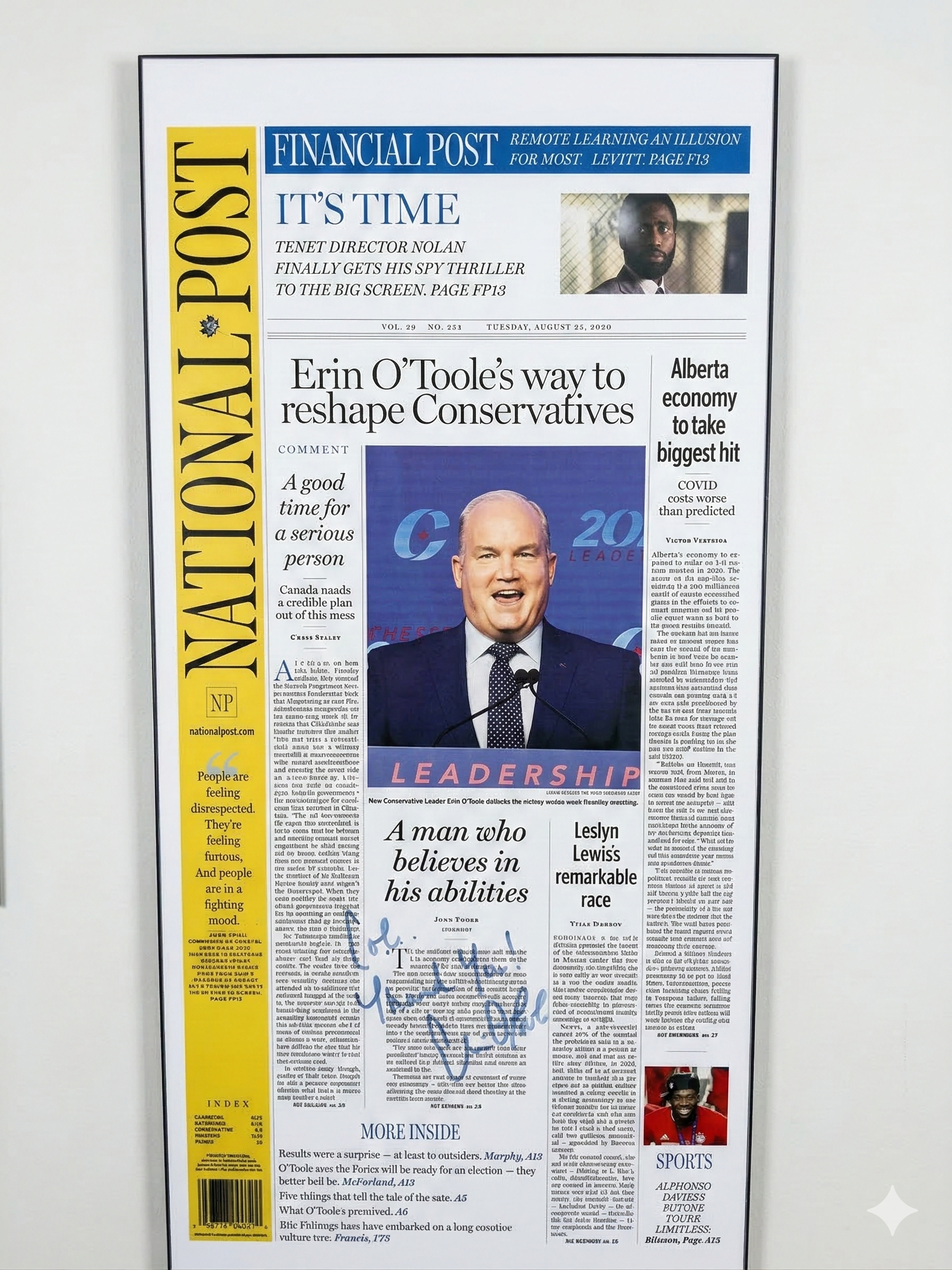 Thank you letter from Erin O'Toole