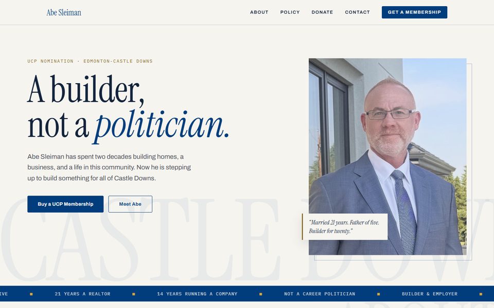 Abe Sleiman campaign website