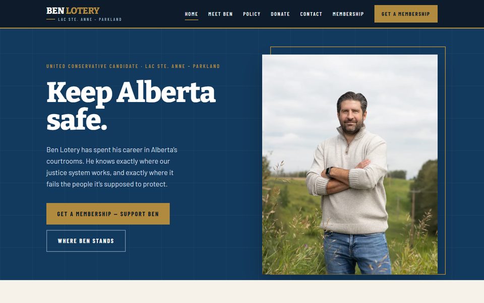 Ben Lotery campaign website